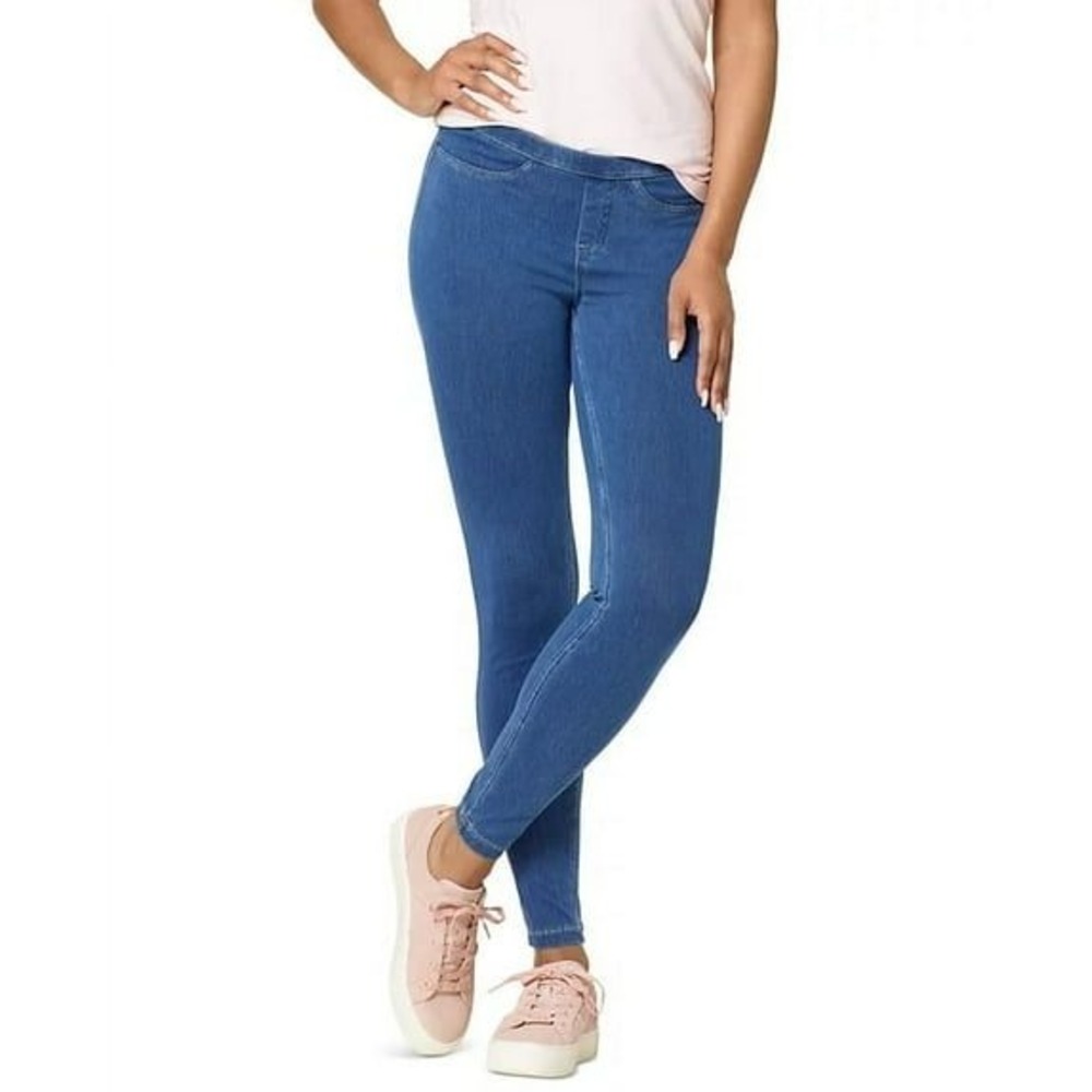 Hue Comfortable Blue Denim Leggings Women's Stretch Skinny Jeans Pants
